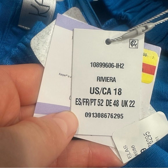 Kasper Harper Pant, Linen riviera blue - Picture 4 of 4